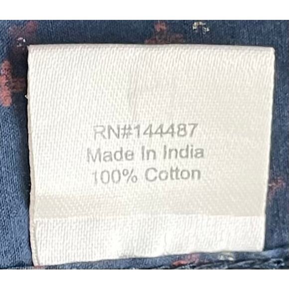 HUDSON & BARROW BUTTON-UP SHIRT, WOMENS, S, (PTP 20”), NAVY BLUE W/FLORAL PRINT - Picture 10 of 11